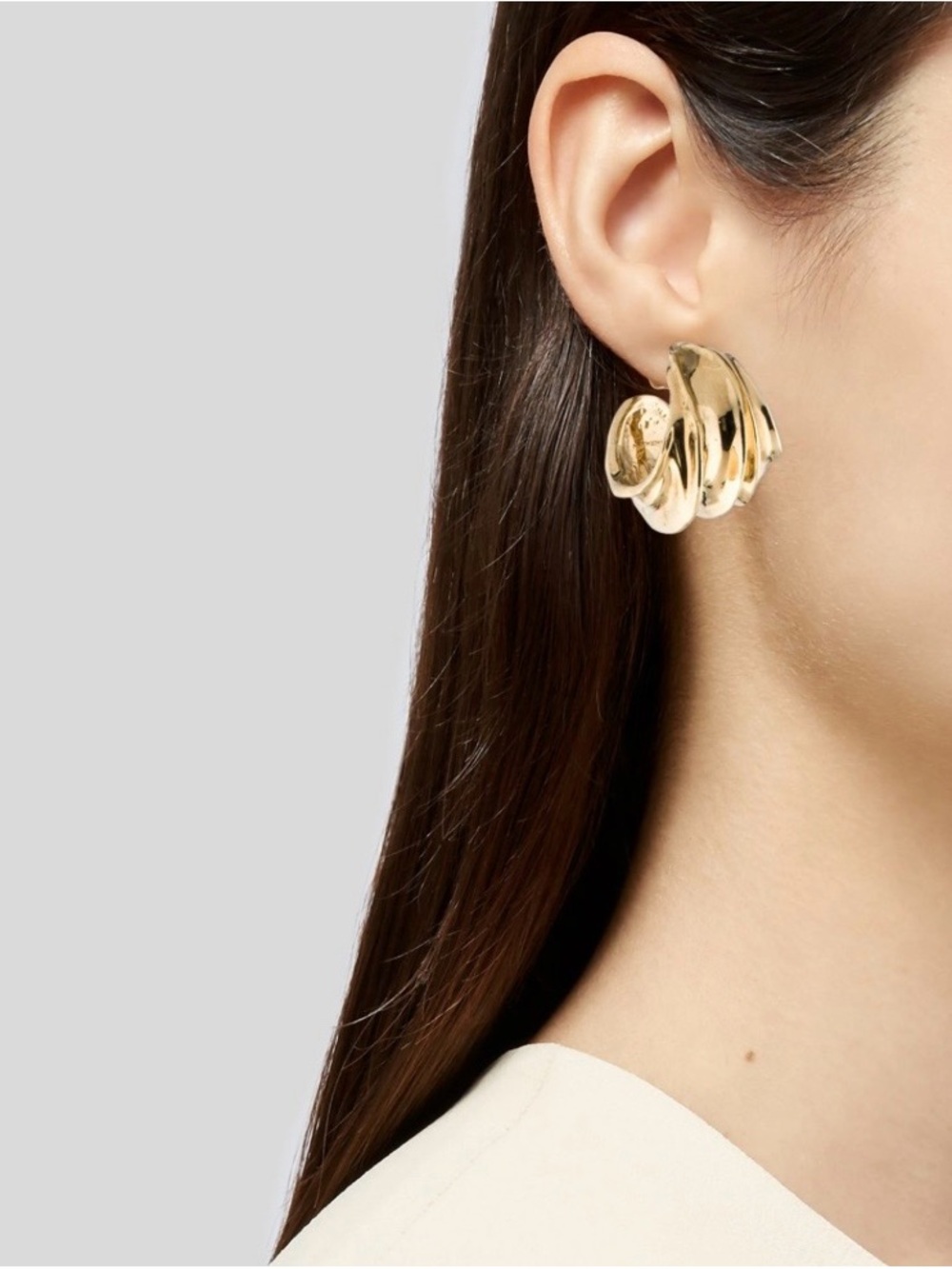 Zimmermann Gold Sculptural Clip-On Earrings